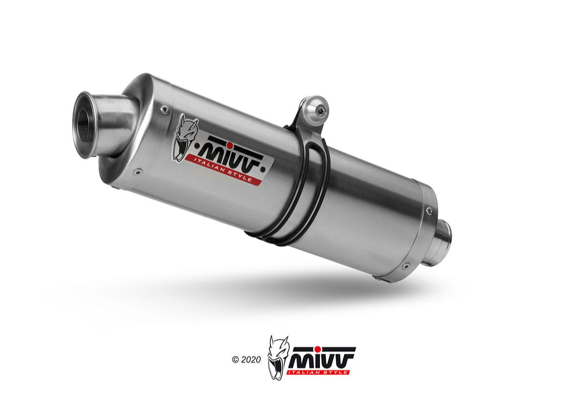 MIVV A.004 Aprilia RSV 1000 (04/08) Dual Slip-on Exhaust "OVAL" (stainless steel; not approved) – Accessories in the 2WheelsHero Motorcycle Aftermarket Accessories and Parts Online Shop