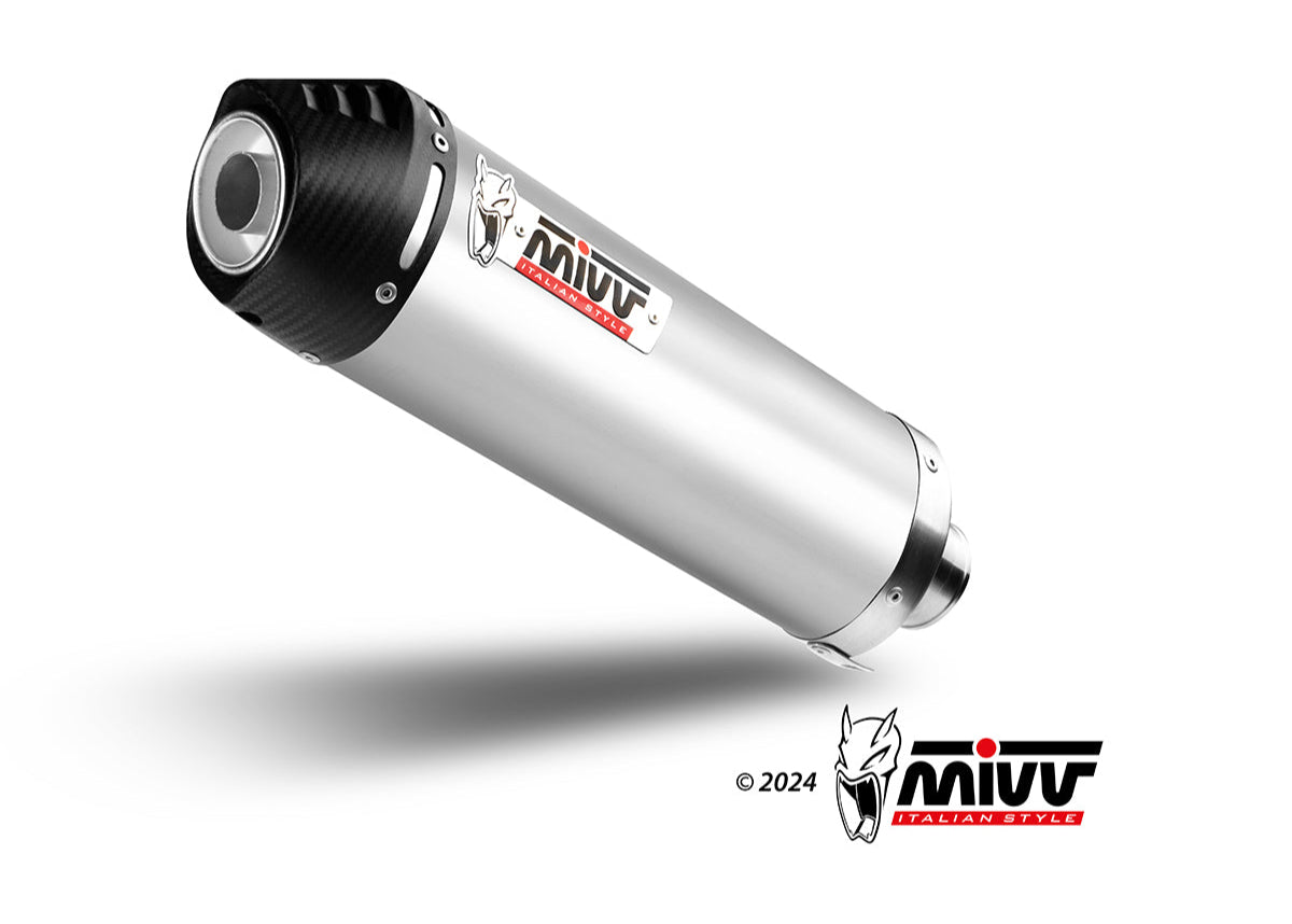 MIVV E.004 Benelli TRK 502X (2018+) Slip-on Exhaust "Oval" (titanium + carbon cap; approved) – Accessories in the 2WheelsHero Motorcycle Aftermarket Accessories and Parts Online Shop