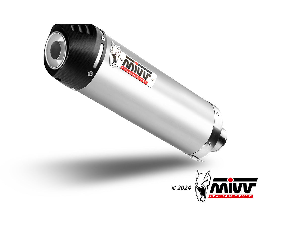 MIVV HU.001 HUSQVARNA 701 ENDURO / SUPERMOTO ( 2017/ 20 ) Slip on Exhaust "Oval" (titanium + carbon cap; approved) – Accessories in the 2WheelsHero Motorcycle Aftermarket Accessories and Parts Online Shop