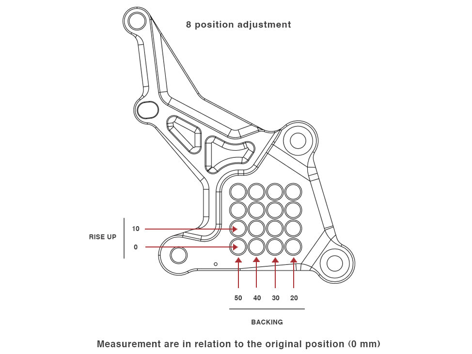 Y016 - BONAMICI RACING Yamaha MT-09 (2021+) Adjustable Rearset