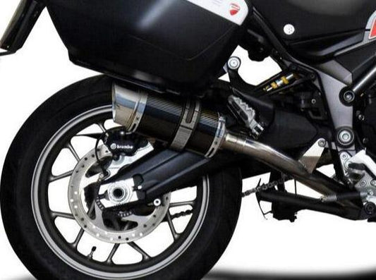 DELKEVIC Ducati Multistrada 950 De-Cat Slip-on Exhaust Mini 8" Carbon