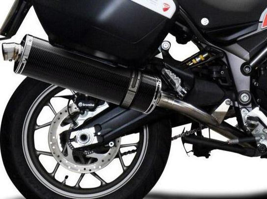 DELKEVIC Ducati Multistrada 950 De-Cat Slip-on Exhaust Stubby 18" Carbon