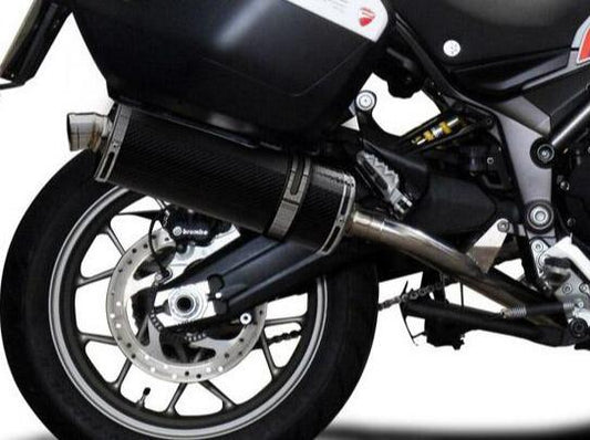 DELKEVIC Ducati Multistrada 950 De-Cat Slip-on Exhaust Stubby 14" Carbon