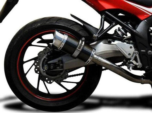 DELKEVIC Honda CB650F / CBR650F Full Exhaust System with Mini 8" Carbon Silencer