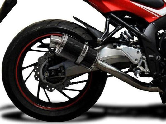 DELKEVIC Honda CB650F / CBR650F Full Exhaust System with DS70 9" Carbon Silencer