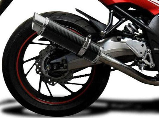 DELKEVIC Honda CB650F / CBR650F Full Exhaust System with DL10 14" Carbon Silencer