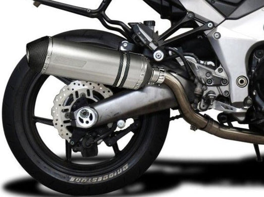 DELKEVIC Kawasaki Ninja 1000 / Z1000 Full Exhaust System with 13.5" Titnaium X-Oval Silencers