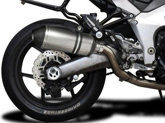 DELKEVIC Kawasaki Ninja 1000 / Z1000 Full Exhaust System with 10" Titanium X-Oval Silencers