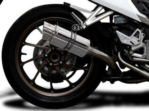 DELKEVIC Honda VFR800X / VFR800F Full Exhaust System with Mini 8" Silencer