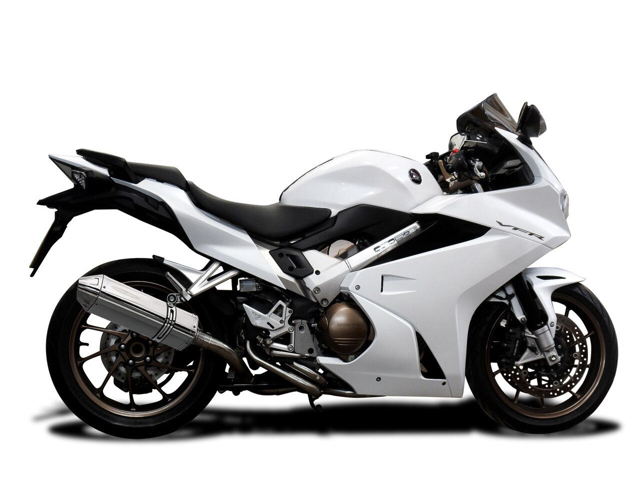 DELKEVIC Honda VFR800X / VFR800F Full Exhaust System with 13" Tri-Oval Silencer