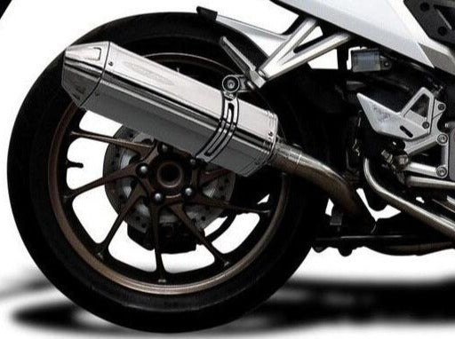 DELKEVIC Honda VFR800X / VFR800F Full Exhaust System with 13" Tri-Oval Silencer