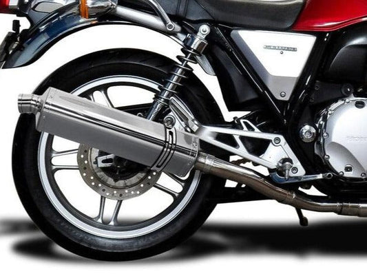 DELKEVIC Honda CB1100 Full Exhaust System with Stubby 17" Tri-Oval Silencer