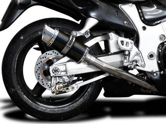 DELKEVIC Suzuki GSXR1300 Hayabusa (99/07) Full 4-2 Exhaust System with Mini 8" Carbon Silencers