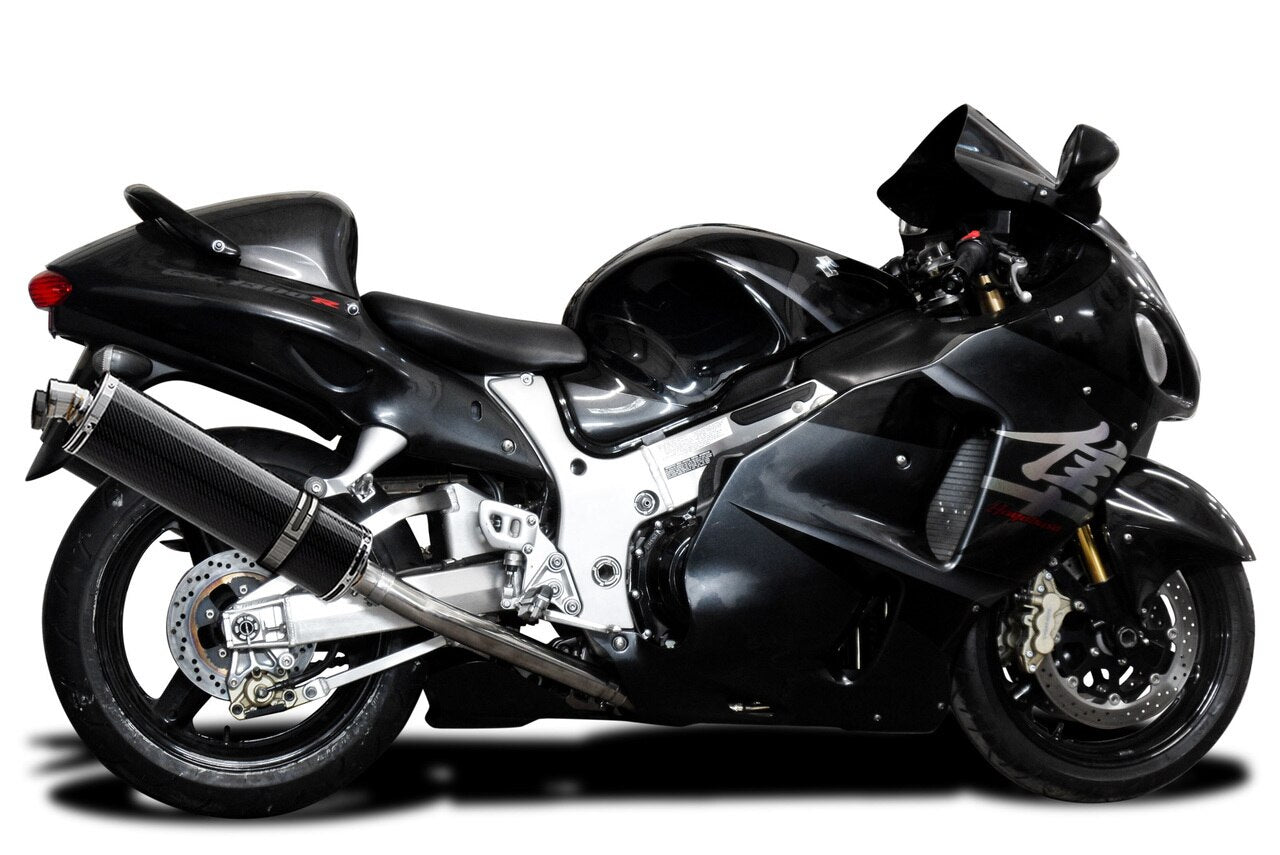 DELKEVIC Suzuki GSXR1300 Hayabusa (99/07) Full 4-2 Exhaust System with Stubby 18" Carbon Silencers