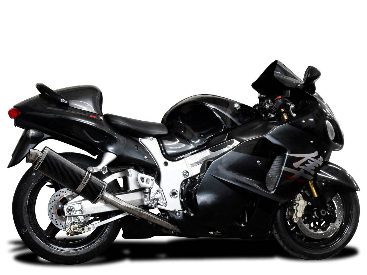 DELKEVIC Suzuki GSXR1300 Hayabusa (99/07) Full 4-2 Exhaust System with Stubby 14" Carbon Silencers