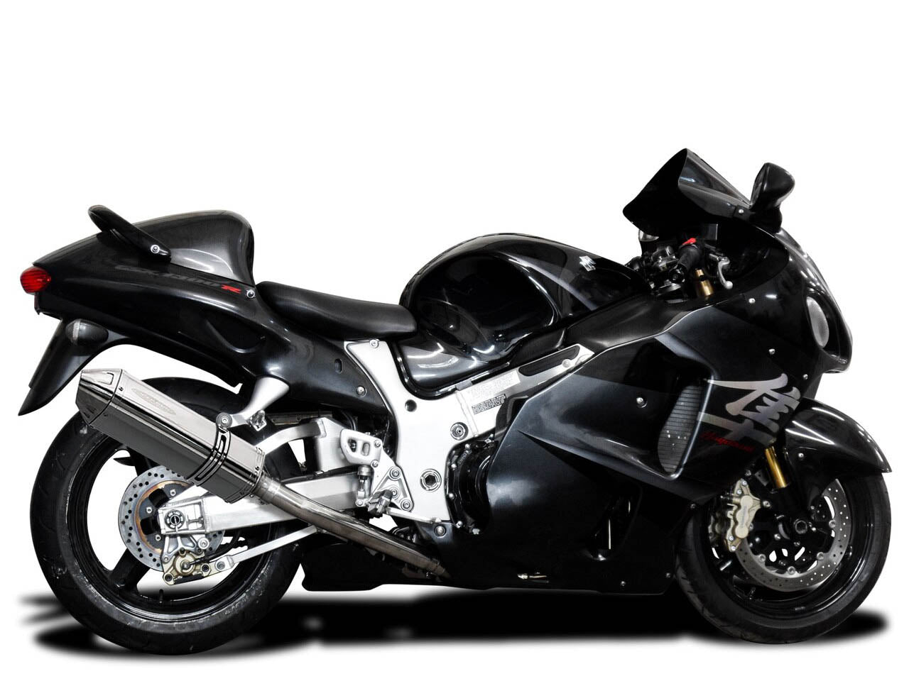 DELKEVIC Suzuki GSXR1300 Hayabusa (99/07) Full 4-2 Exhaust System with 13" Tri-Oval Silencers