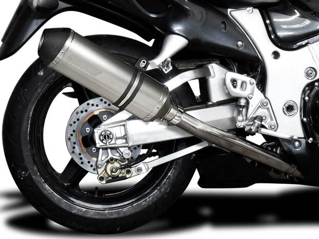 DELKEVIC Suzuki GSXR1300 Hayabusa (99/07) Full 4-1 Exhaust System with 13.5" X-Oval Titanium Silencer