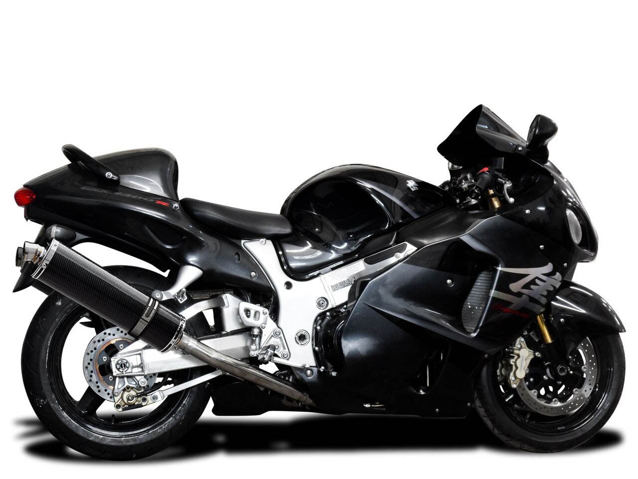 DELKEVIC Suzuki GSXR1300 Hayabusa (99/07) Full 4-1 Exhaust System with Stubby 18" Carbon Silencer