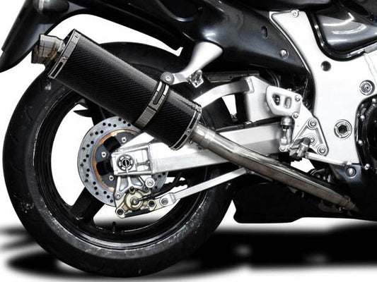 DELKEVIC Suzuki GSXR1300 Hayabusa (99/07) Full 4-1 Exhaust System with Stubby 14" Carbon Silencer