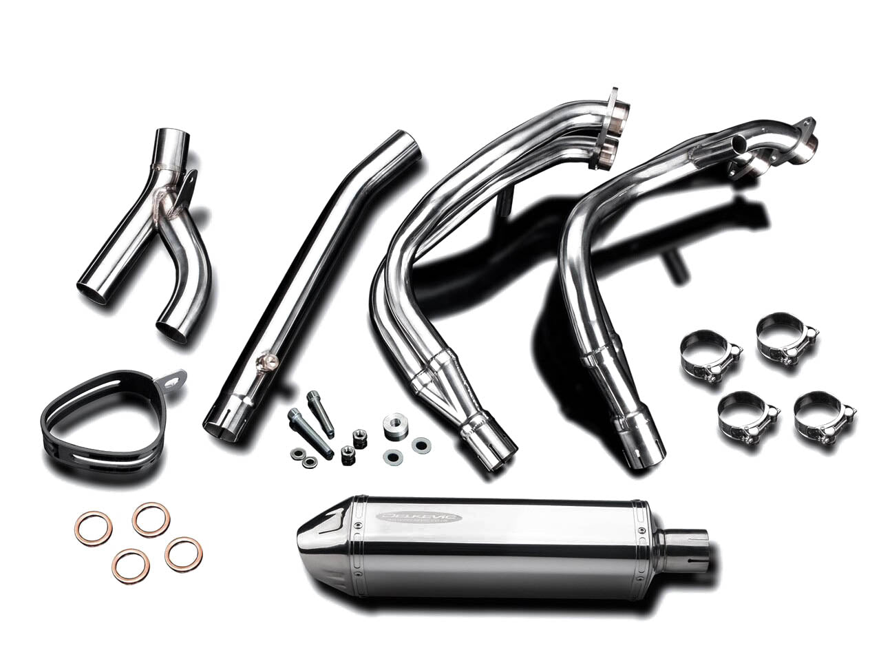 DELKEVIC Suzuki GSXR1300 Hayabusa (99/07) Full 4-1 Exhaust System with 13" Tri-Oval Silencer