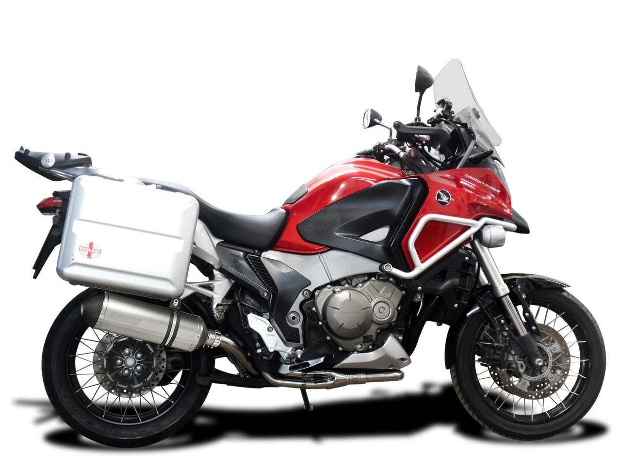 DELKEVIC Honda VFR1200X Crosstourer Full Exhaust System with 13.5" Titanium X-Oval Silencer