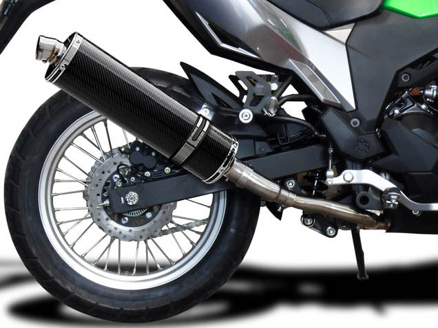 DELKEVIC Kawasaki KLE 300 Versys-X Full Exhaust System with Stubby 18" Carbon Silencer