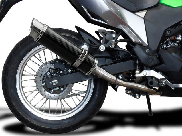 DELKEVIC Kawasaki KLE 300 Versys-X Full Exhaust System with DL10 14" Carbon Silencer