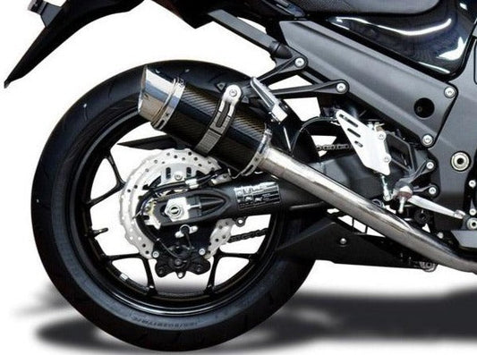 DELKEVIC Kawasaki Ninja ZX-14R Full Exhaust System with Mini 8" Carbon Silencers