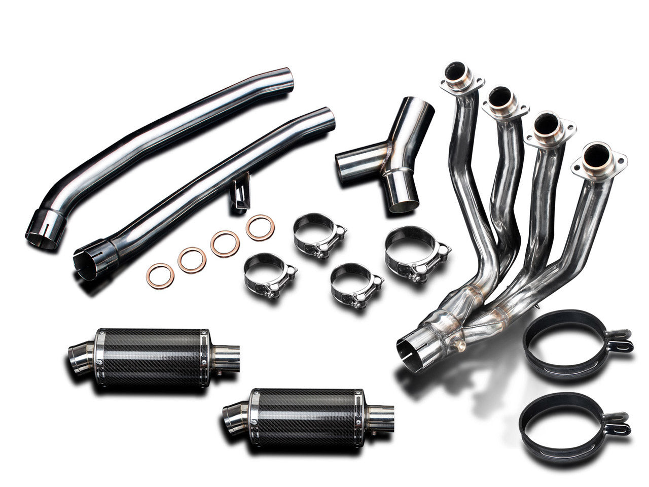 DELKEVIC Kawasaki Ninja ZX-14R Full Exhaust System with DS70 9" Carbon Silencers