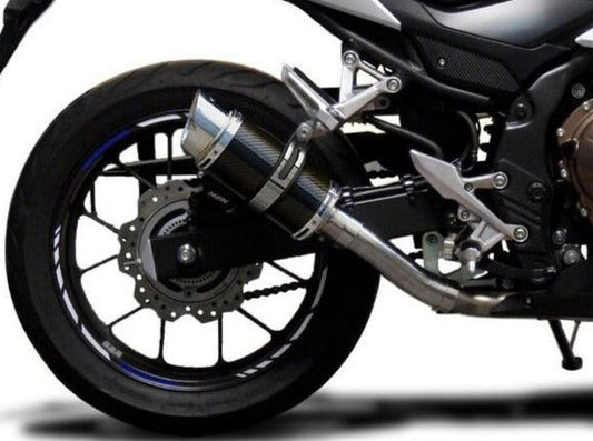 DELKEVIC Honda CB500 / CBR500R Full Exhaust System with Mini 8" Carbon Silencer