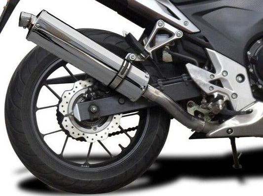 DELKEVIC Honda CB500 / CBR500R Full Exhaust System with Stubby 18" Silencer
