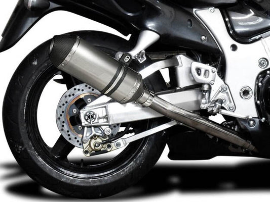 DELKEVIC Suzuki GSXR1300 Hayabusa (99/07) Full 4-2 Exhaust System with 10" X-Oval Titanium Silencers
