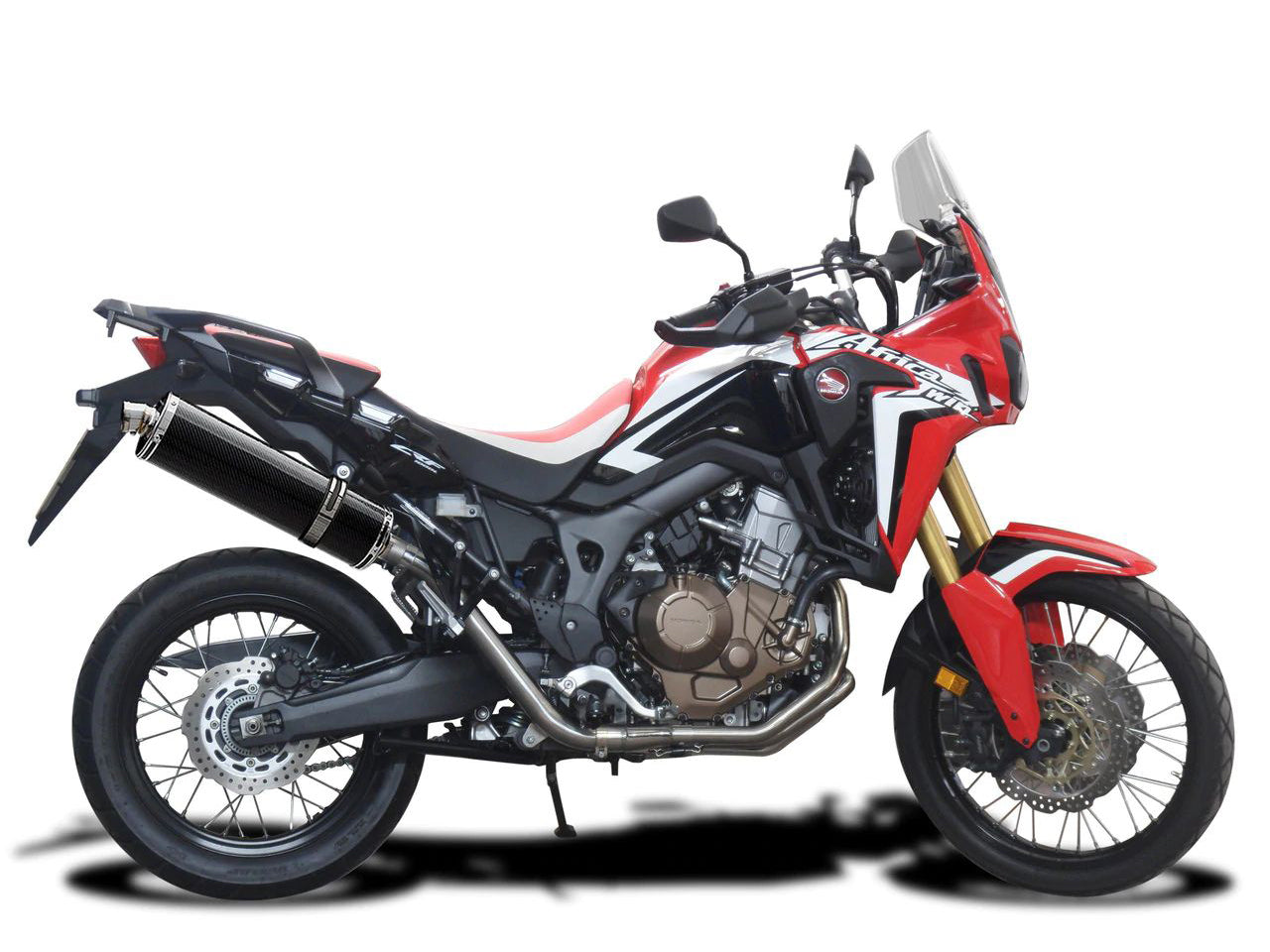 DELKEVIC Honda CRF1000L Africa Twin (16/19) Full 2-1 Exhaust System with Stubby 18" Carbon Silencer