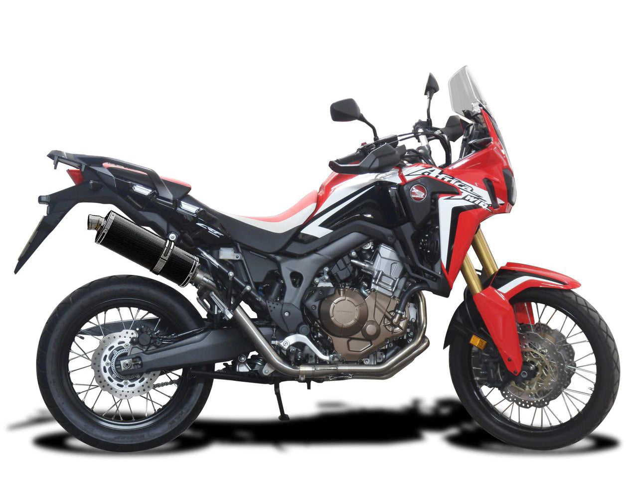 DELKEVIC Honda CRF1000L Africa Twin (16/19) Full 2-1 Exhaust System with Stubby 14" Carbon Silencer