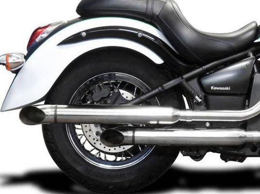 DELKEVIC Kawasaki VN900 Vulcan Full Exhaust System "Curved Out 21"