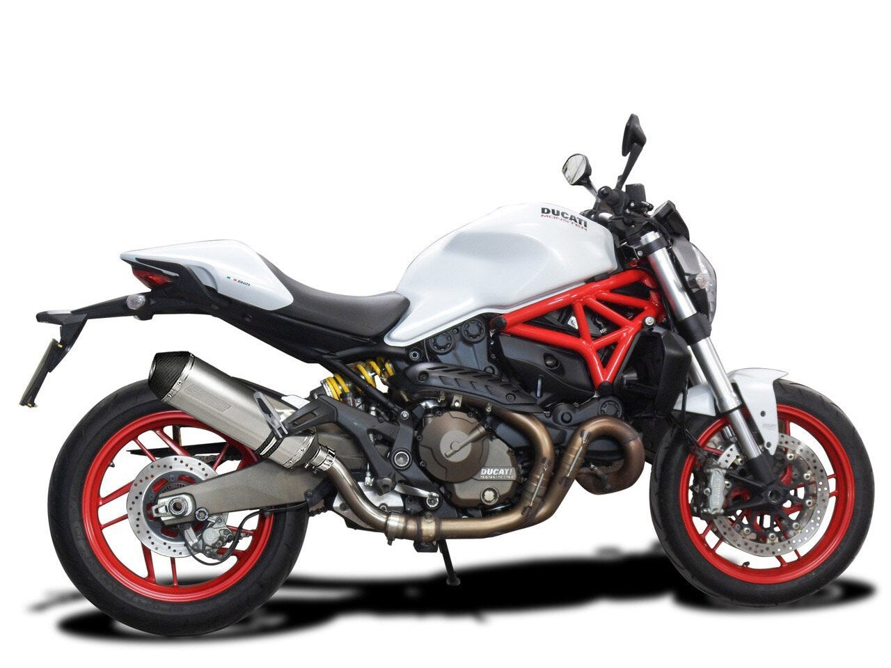 DELKEVIC Ducati Monster 821 / 1200 Slip-on Exhaust 13.5" X-Oval Titanium