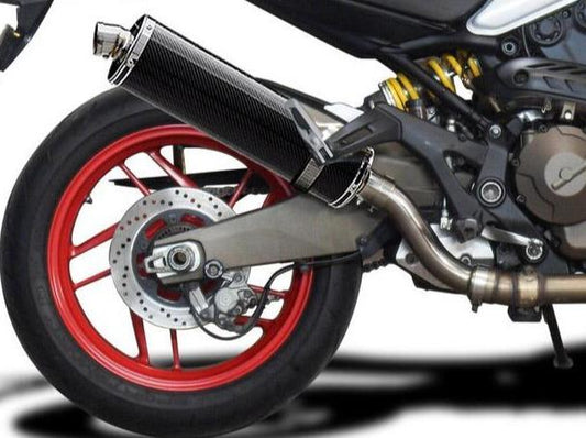 DELKEVIC Ducati Monster 821 / 1200 Slip-on Exhaust Stubby 18" Carbon
