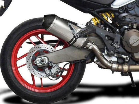 DELKEVIC Ducati Monster 821 / 1200 Slip-on Exhaust 10" X-Oval Titanium