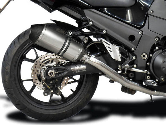 DELKEVIC Kawasaki Ninja ZX-14 (08/11) Full Exhaust System with 10" X-Oval Titanium Silencers