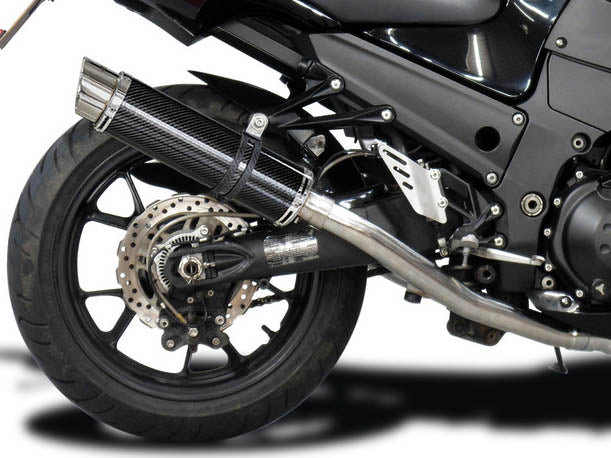 DELKEVIC Kawasaki Ninja ZX-14 (08/11) Full Exhaust System with DL10 14" Carbon Silencers
