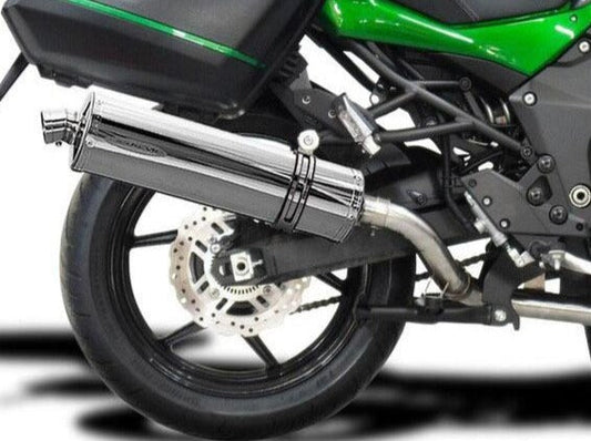 DELKEVIC Kawasaki Versys 1000 Full Exhaust System with Stubby 18" Silencer