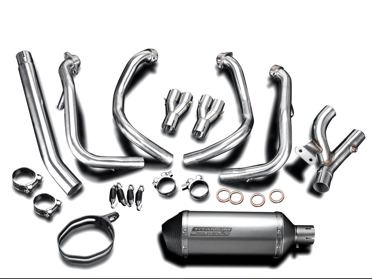 DELKEVIC Suzuki GSXR1300 Hayabusa (08/20) Full 4-1 Exhaust System with 10" X-Oval Titanium Silencer