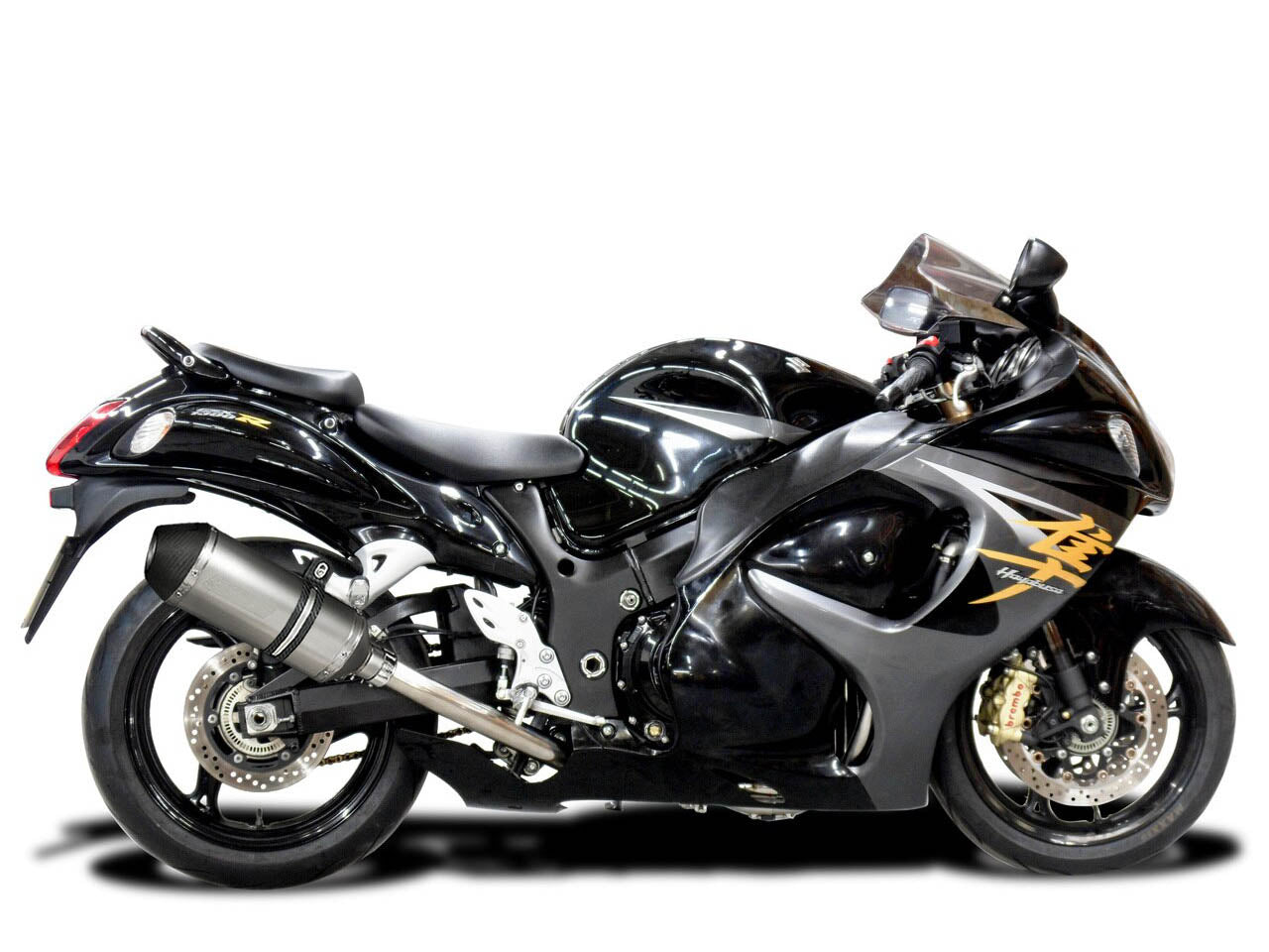 DELKEVIC Suzuki GSXR1300 Hayabusa (08/20) Full 4-1 Exhaust System with 10" X-Oval Titanium Silencer