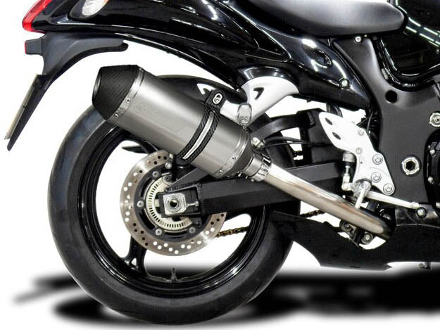 DELKEVIC Suzuki GSXR1300 Hayabusa (08/20) Full 4-1 Exhaust System with 10" X-Oval Titanium Silencer