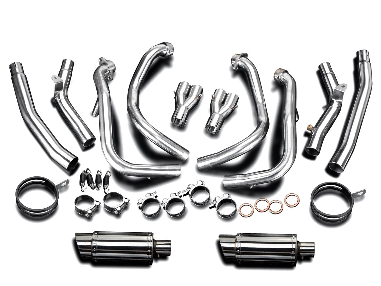 DELKEVIC Suzuki GSXR1300 Hayabusa (08/20) Full De-Cat 4-2 Exhaust System with Mini 8" Silencers