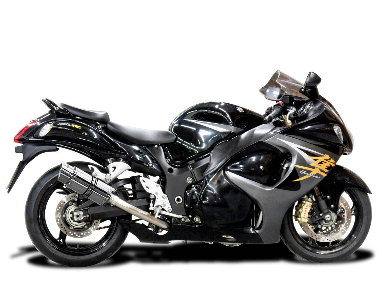 DELKEVIC Suzuki GSXR1300 Hayabusa (08/20) Full De-Cat 4-2 Exhaust System with Mini 8" Silencers