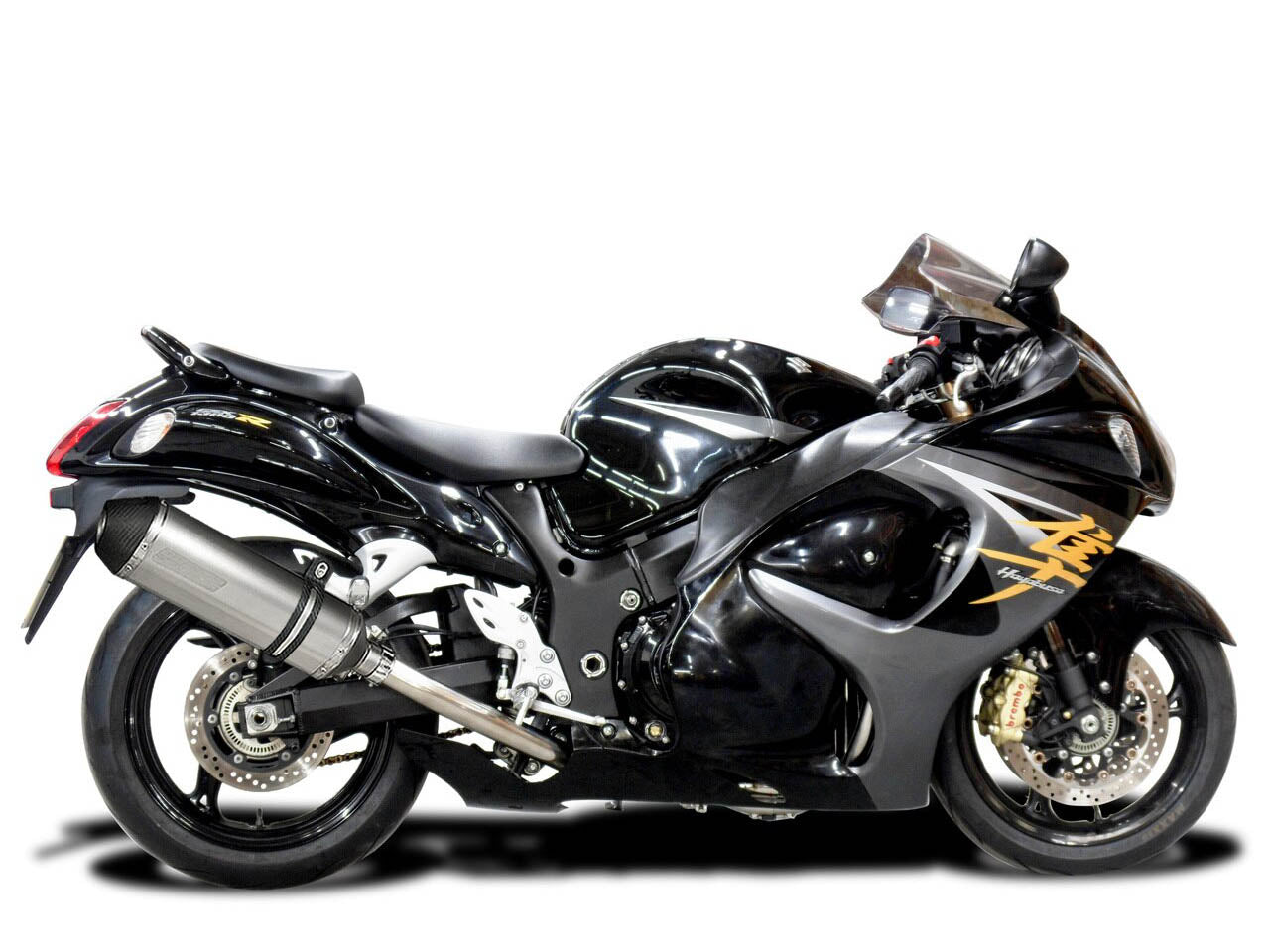 DELKEVIC Suzuki GSXR1300 Hayabusa (08/20) Full De-Cat 4-2 Exhaust System with 13.5" X-Oval Titanium Silencers