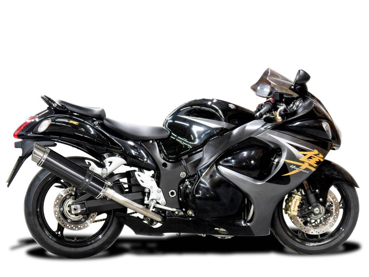 DELKEVIC Suzuki GSXR1300 Hayabusa (08/20) Full De-Cat 4-2 Exhaust System with DL10 14" Carbon Silencers