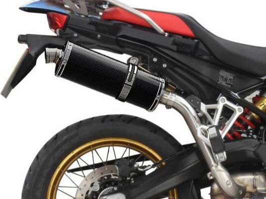 DELKEVIC BMW F750GS / F850GS Slip-on Exhaust Stubby 14" Carbon