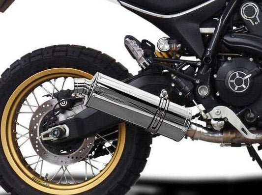 DELKEVIC Ducati Scrambler Desert Sled Slip-on Exhaust Stubby 14"